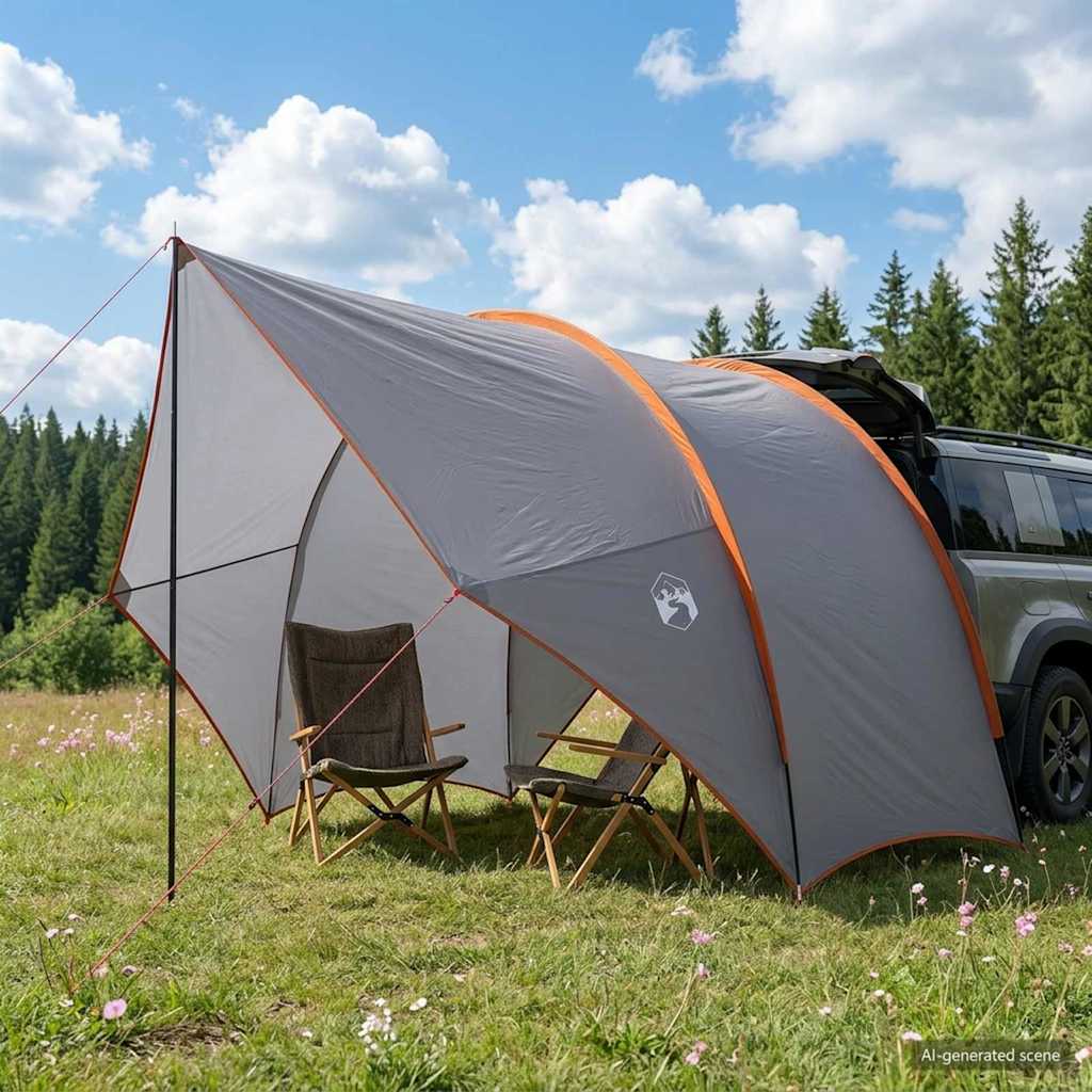 Heck-Awnings wasserfest 405 x 280 x 220 cm Grau und Orange