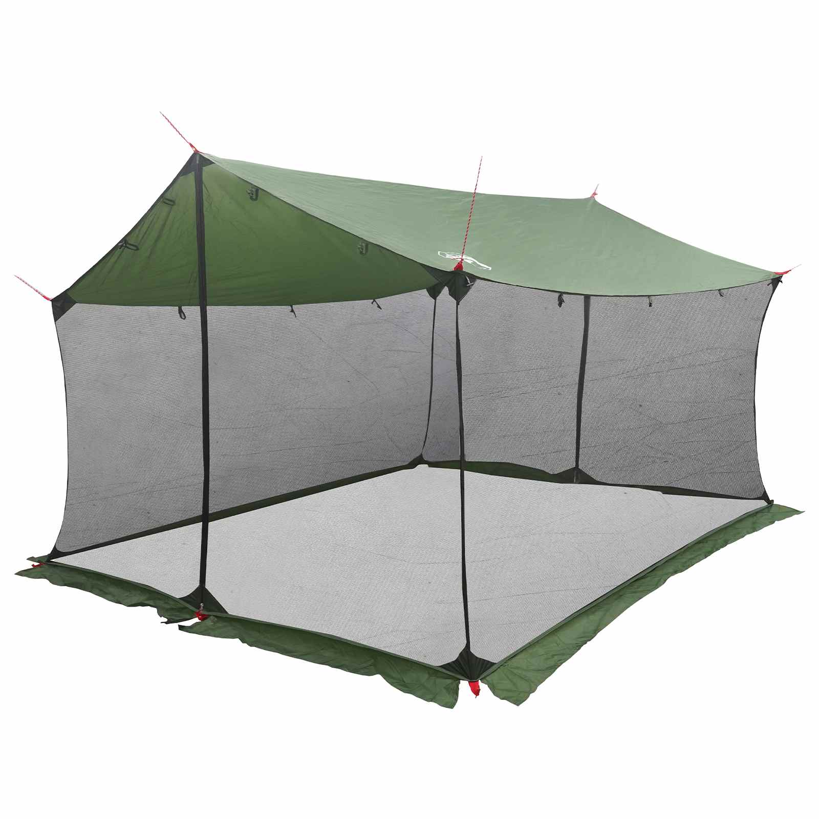 Camping-Tarp mit Netzwänden 340 x 260 x 220 cm Grün