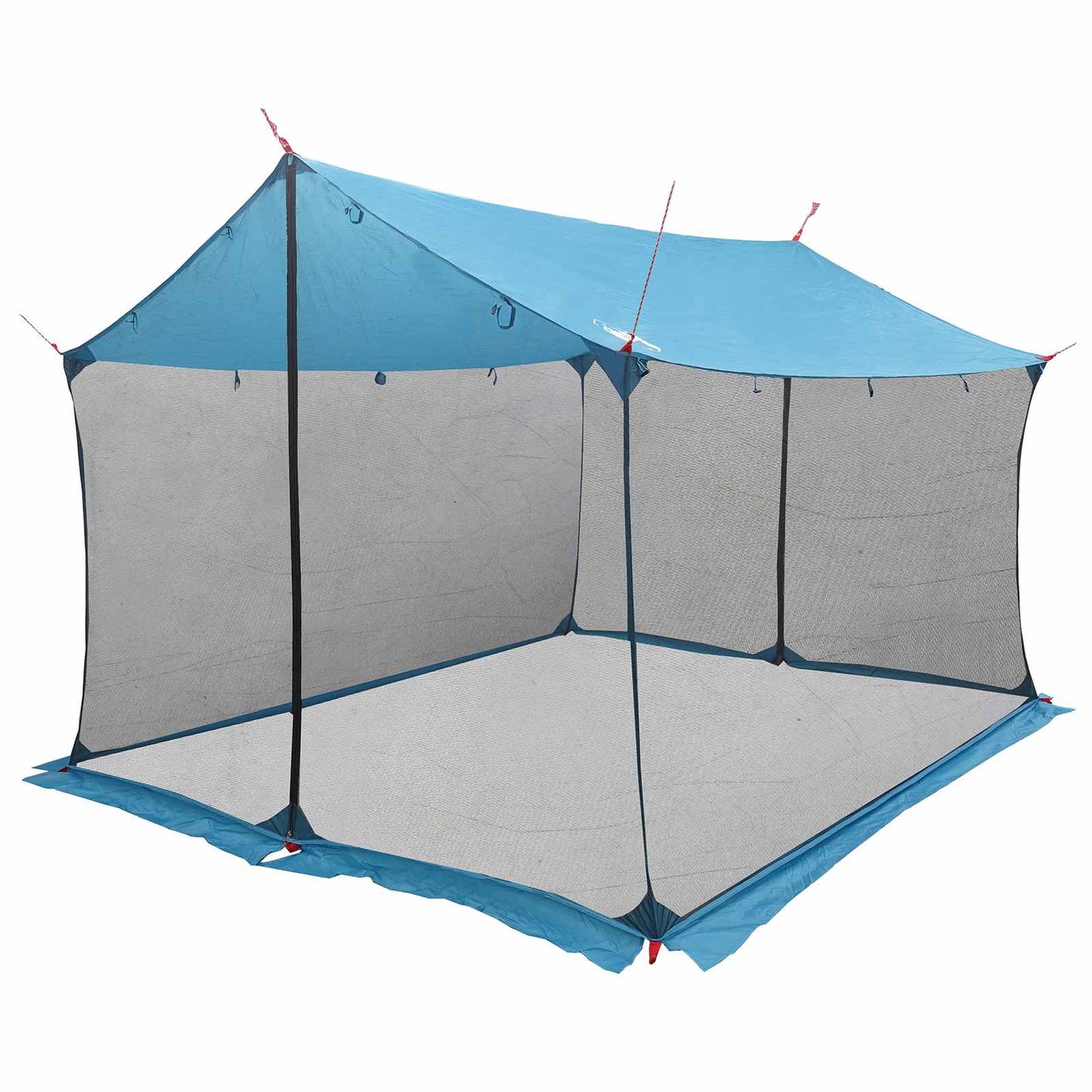 Camping-Tarp mit Netzwänden 340 x 260 x 220 cm Blau