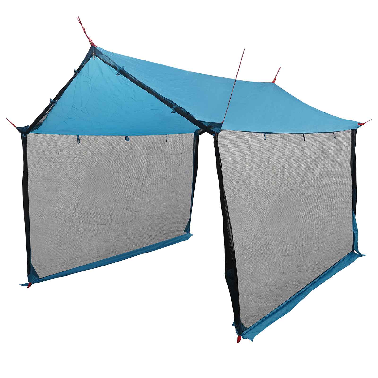 Camping-Tarp mit Netzwänden 340 x 260 x 220 cm Blau