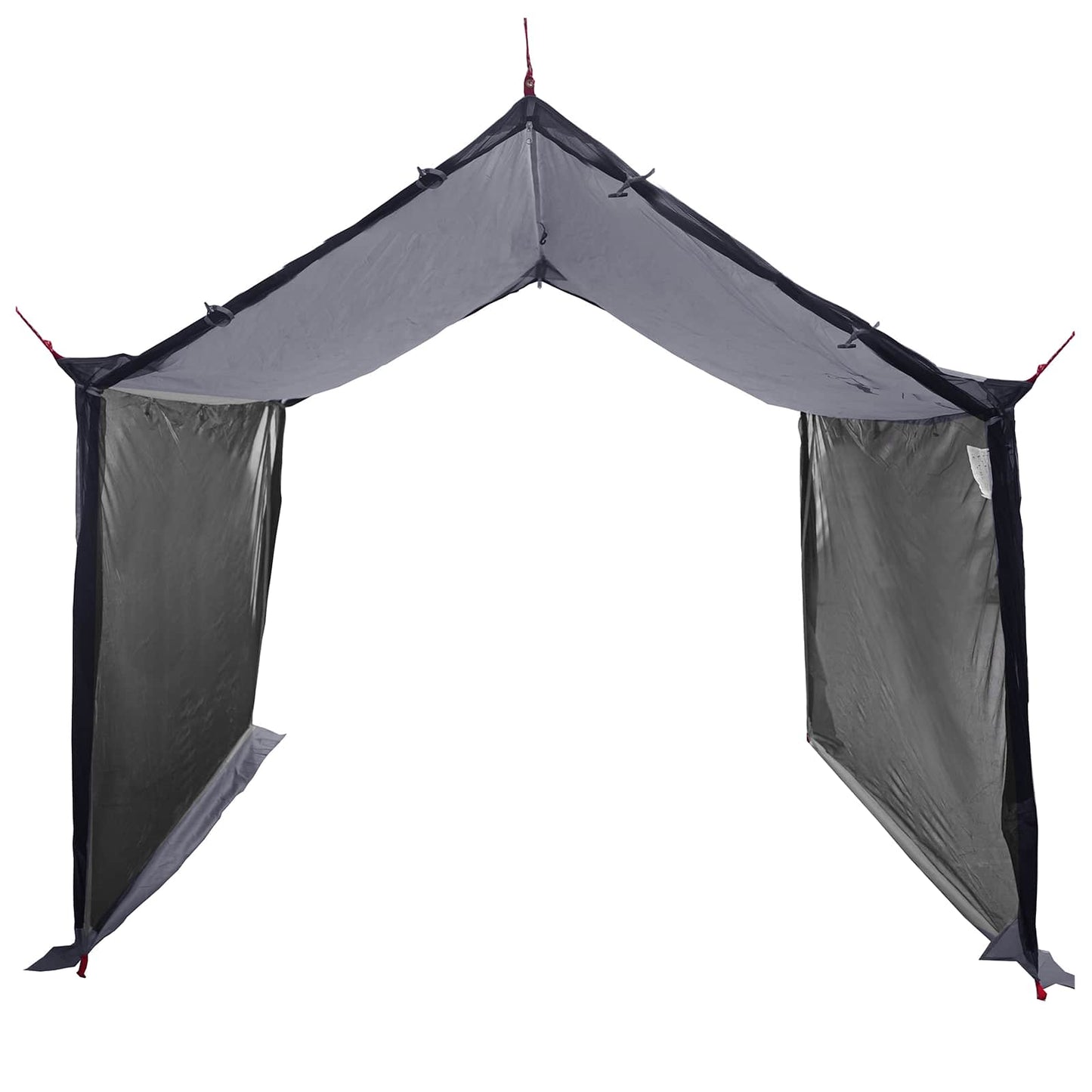 Camping-Tarp mit Netzwänden 340 x 260 x 220 cm Grau und Orange