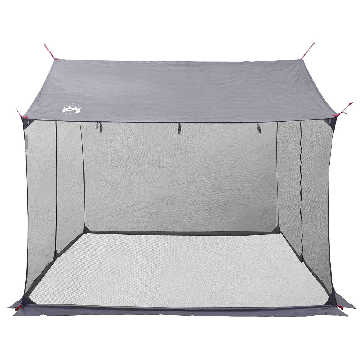 Camping-Tarp mit Netzwänden Grau und Orange 340 x 260 x 220 cm