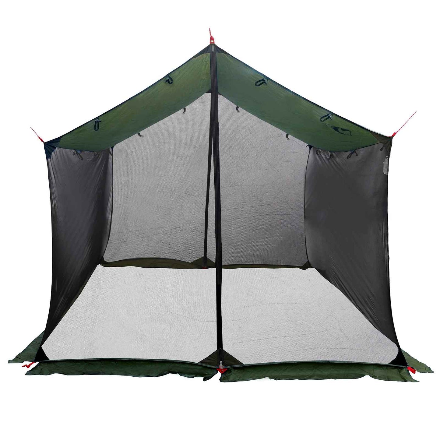 Camping-Tarp mit Netzwänden 340 x 260 x 220 cm Olivegrün