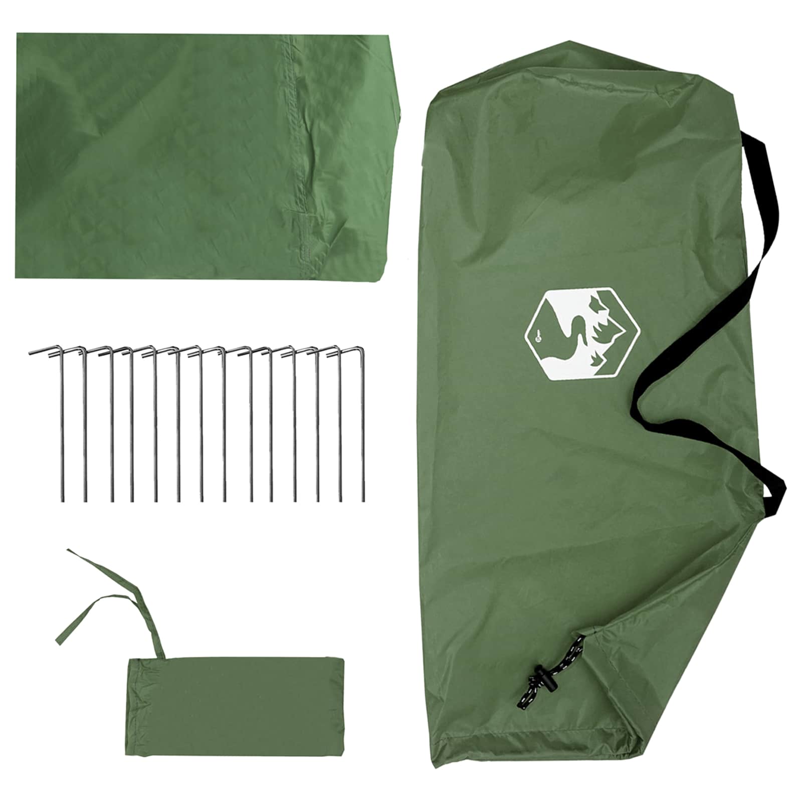 Camping-Tarp mit Netzwänden 270 x 210 x 210 cm Grün