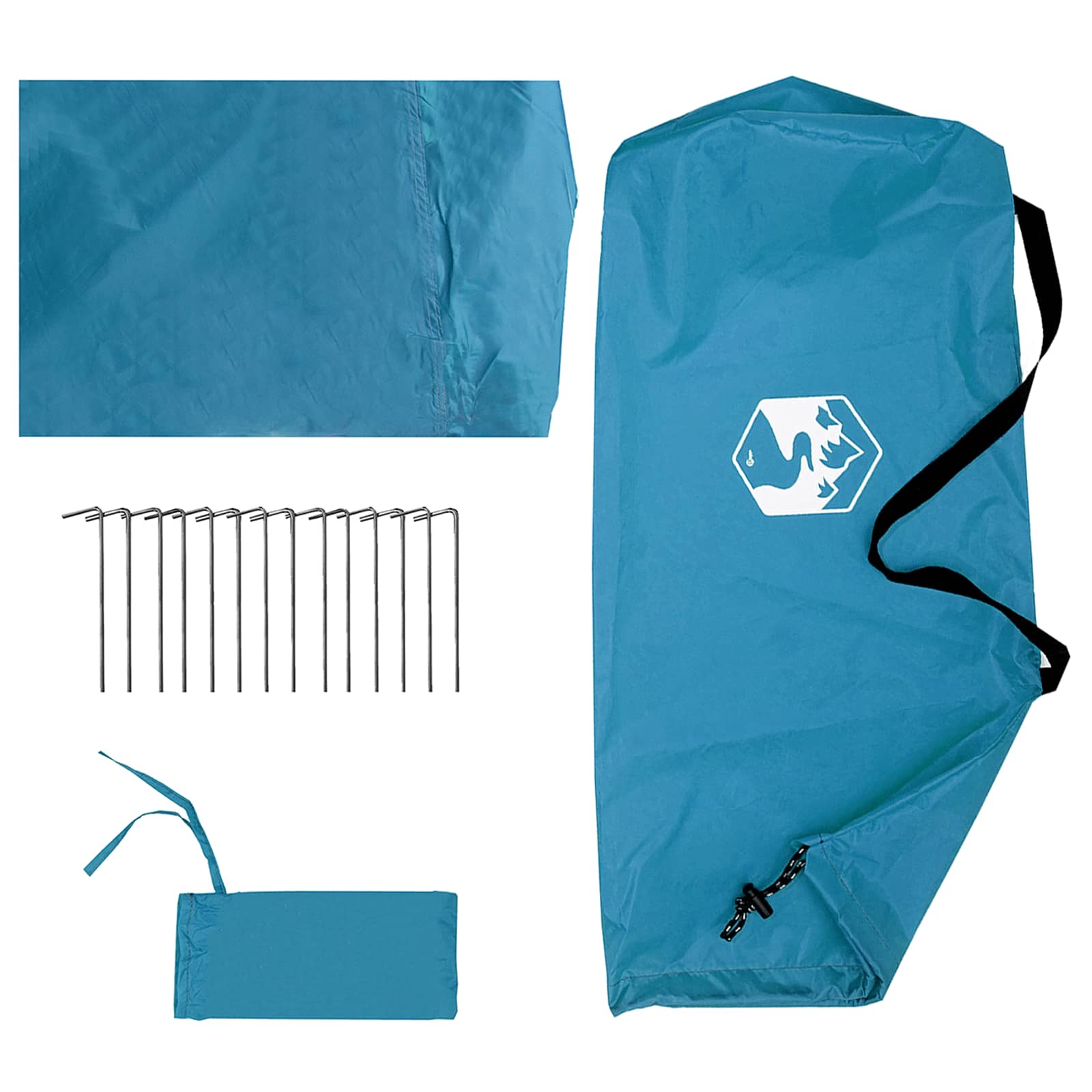 Camping-Tarp mit Netzwänden 270 x 210 x 210 cm Blau