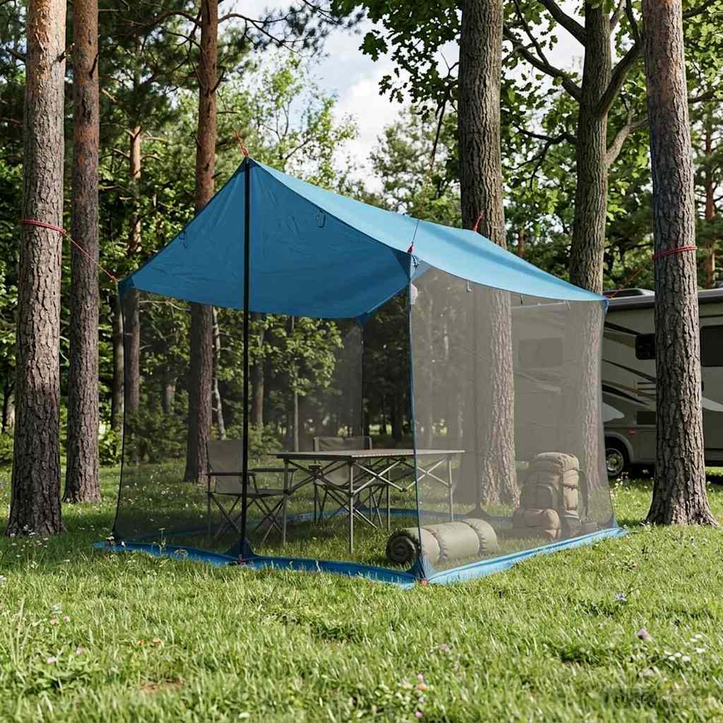 Camping-Tarp mit Netzwänden 270 x 210 x 210 cm Blau