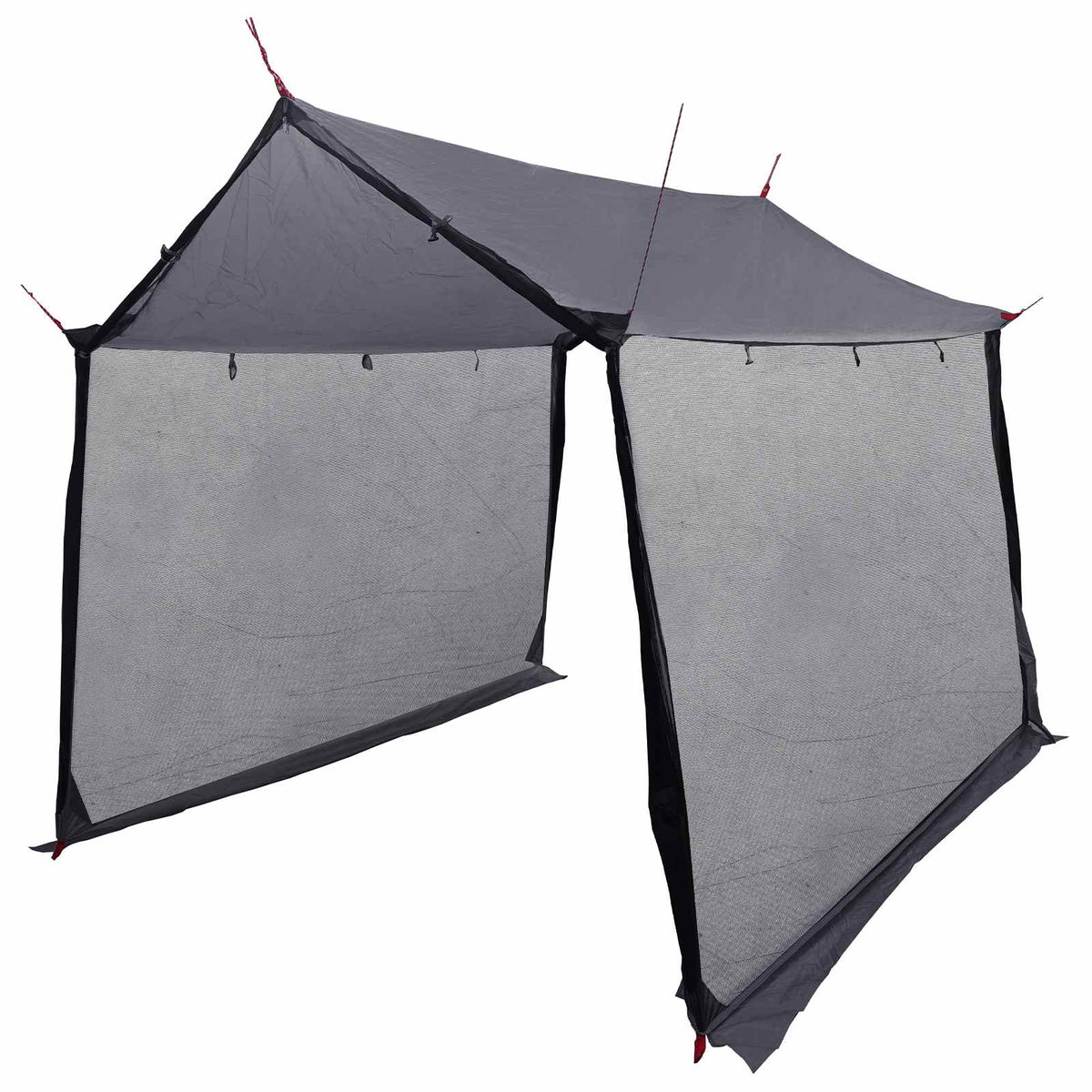 Camping-Tarp mit Netzwänden Grau und Orange 270 x 210 x 210 cm