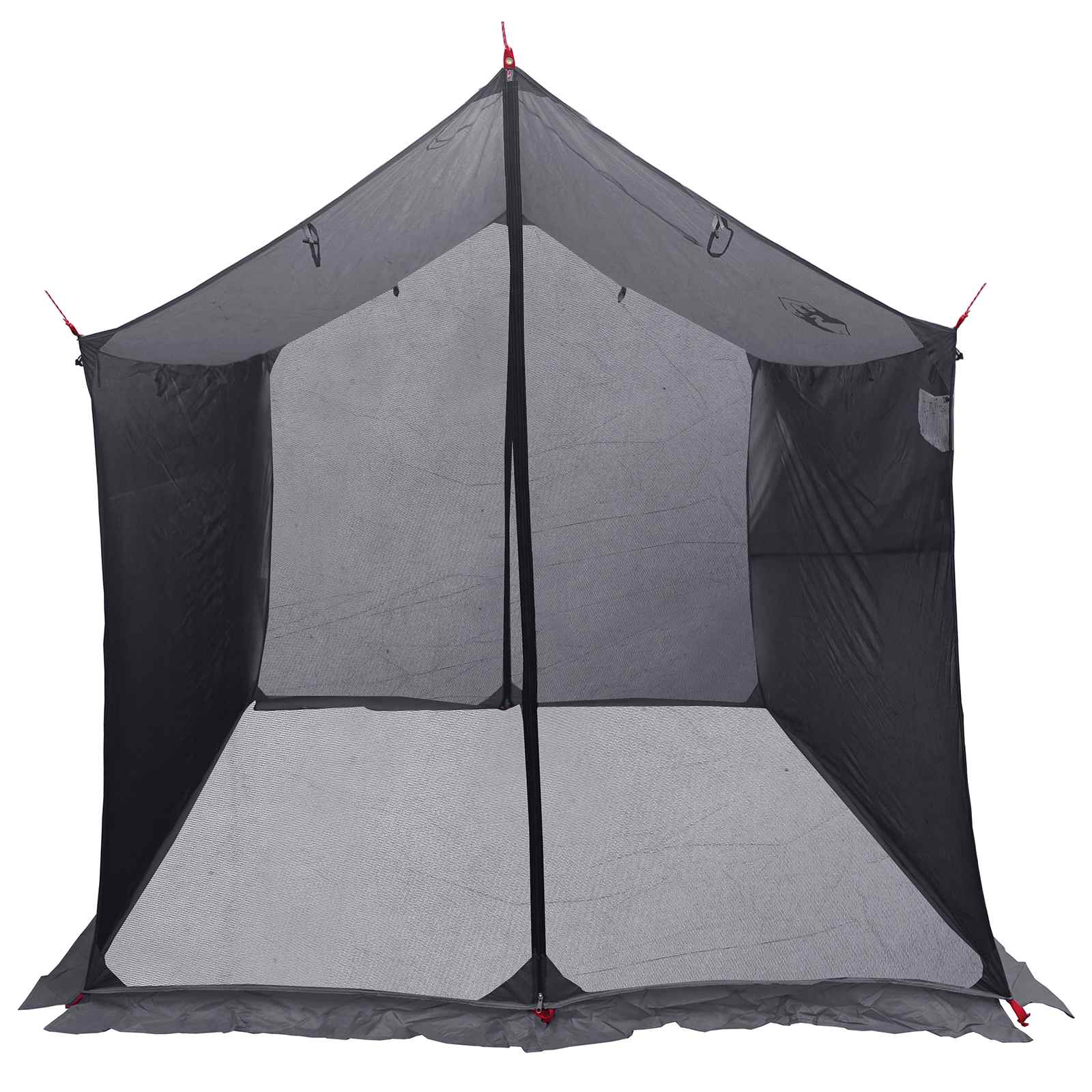 Camping-Tarp mit Netzwänden 270 x 210 x 210 cm Grau und Orange