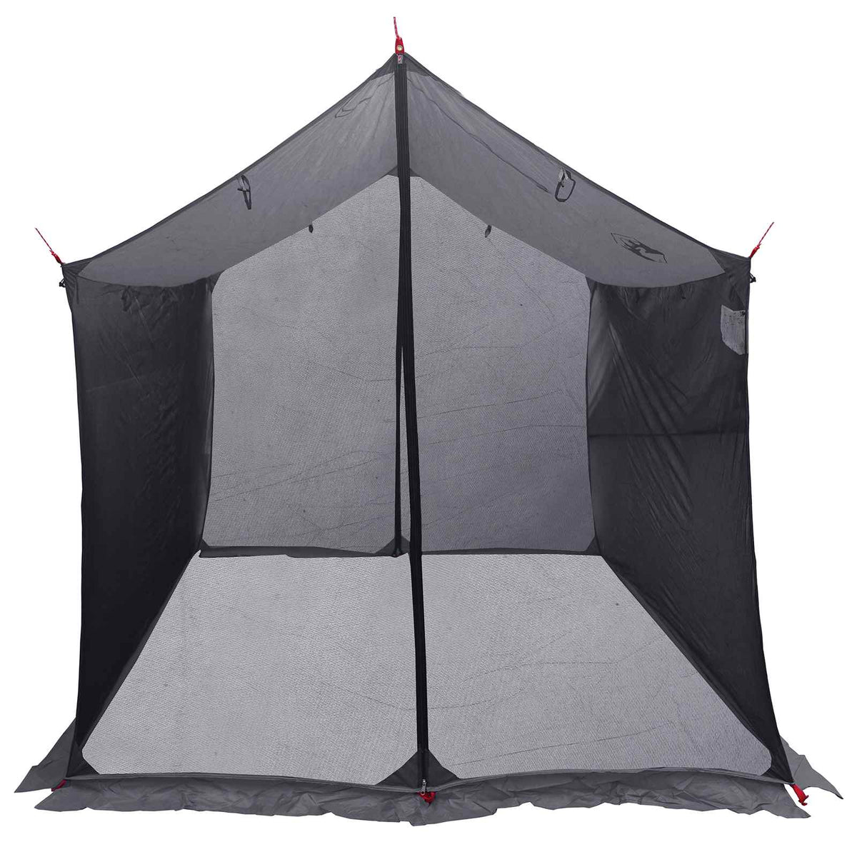 Camping-Tarp mit Netzwänden Grau und Orange 270 x 210 x 210 cm