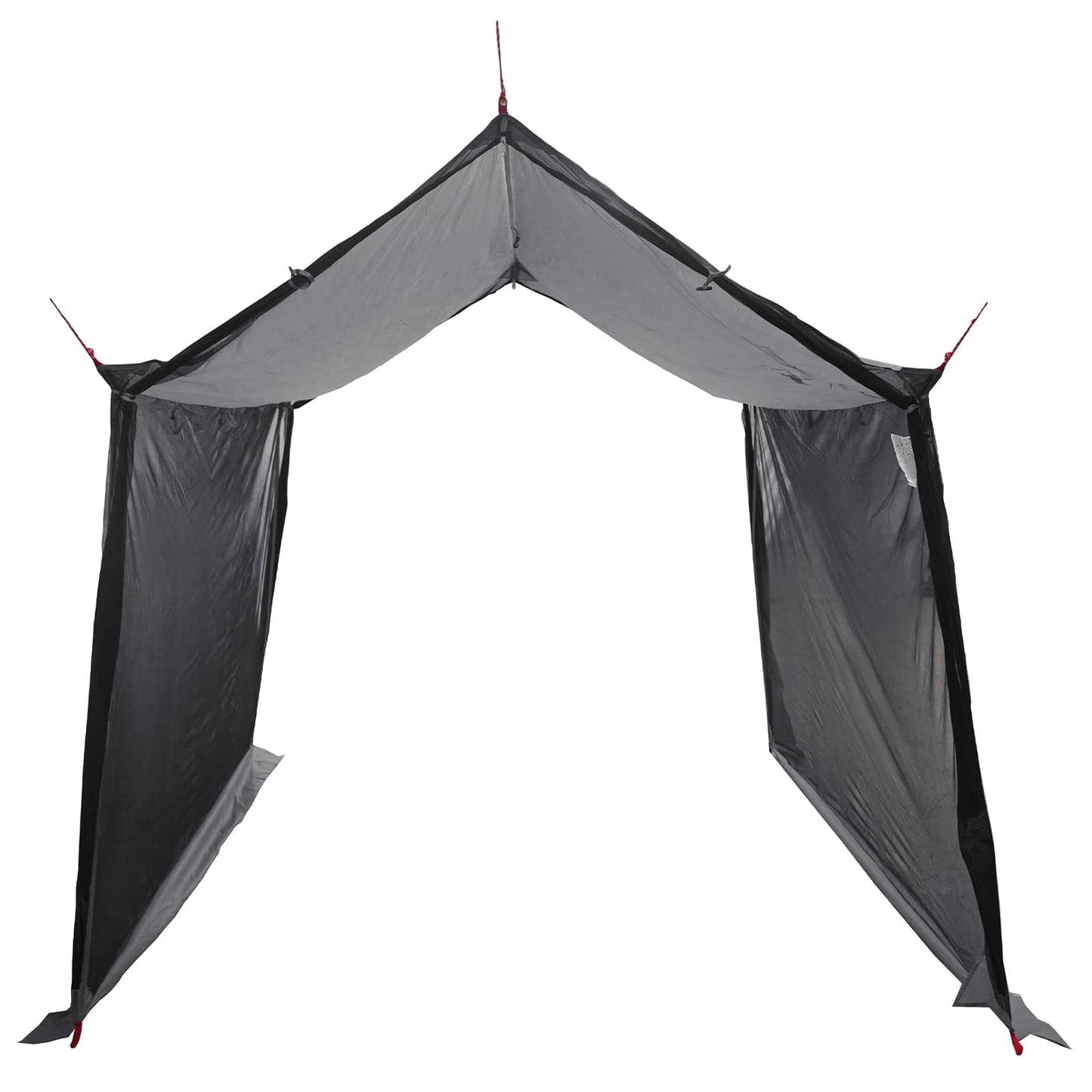 Camping-Tarp mit Netzwänden 270 x 210 x 210 cm Grau und Orange