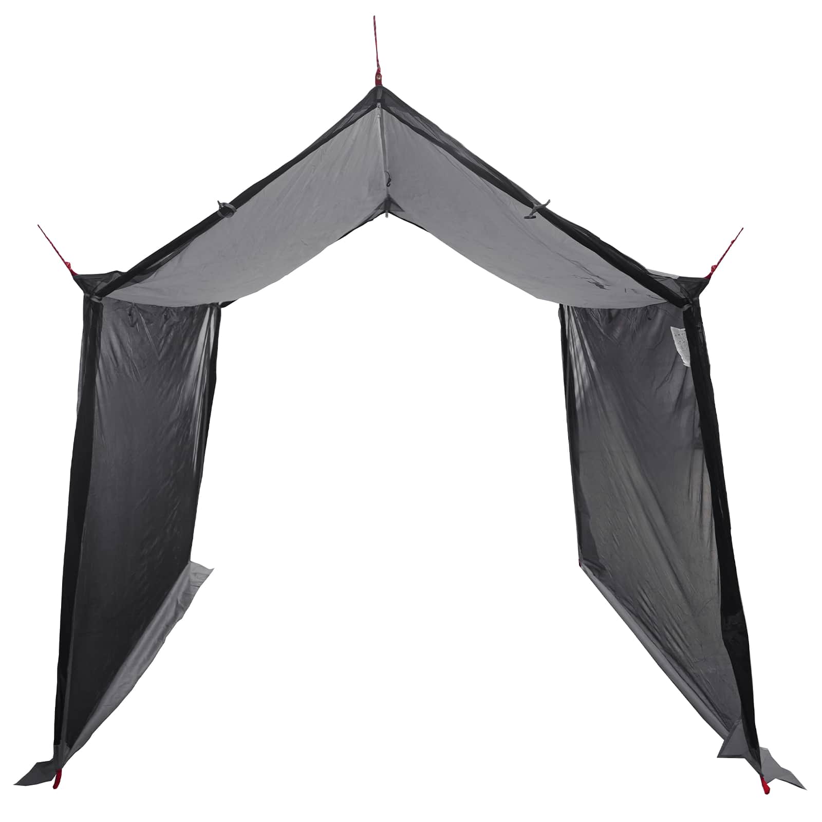 Camping-Tarp mit Netzwänden 270 x 210 x 210 cm Grau und Orange