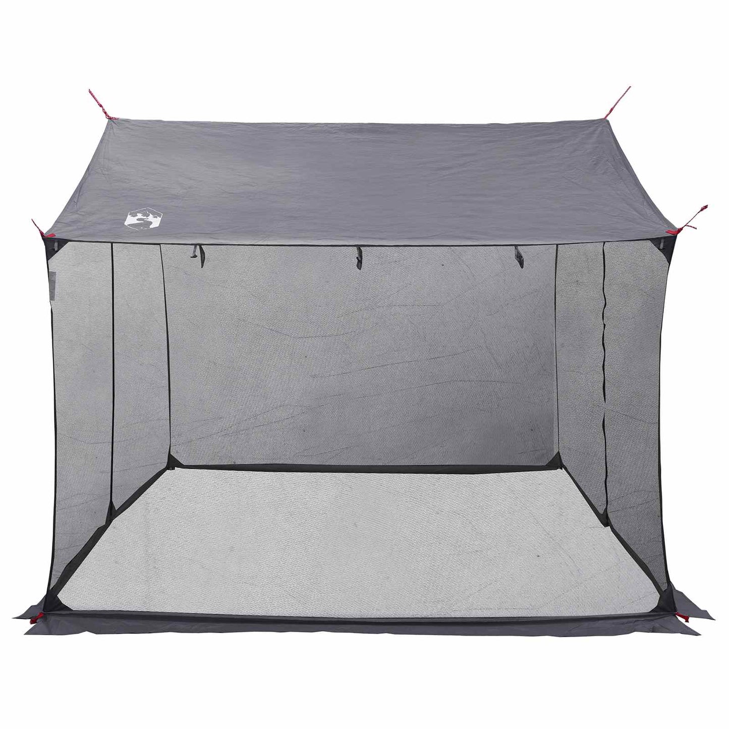 Camping-Tarp mit Netzwänden 270 x 210 x 210 cm Grau und Orange