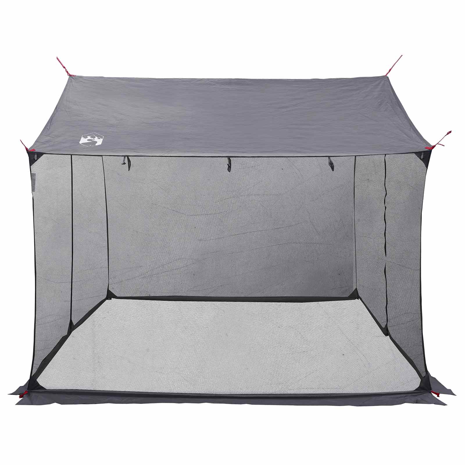 Camping-Tarp mit Netzwänden 270 x 210 x 210 cm Grau und Orange
