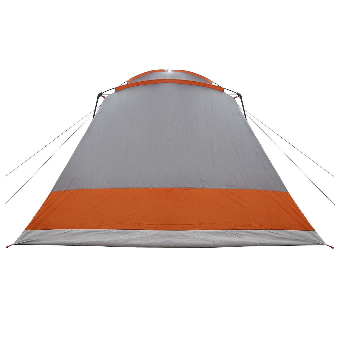 Hütten-Zelt Grau und Orange 12-Personen Polyester und Stahl