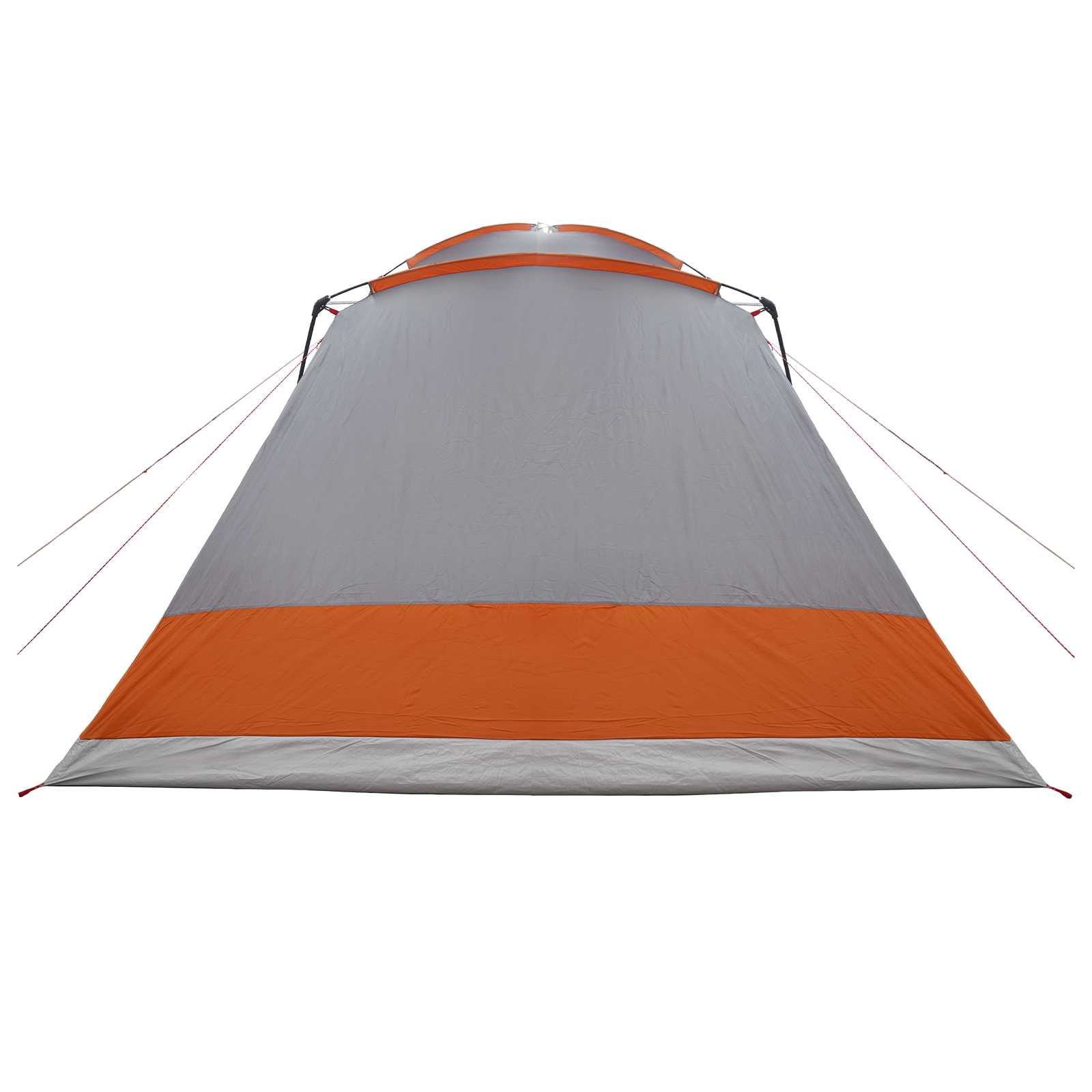 Hütten-Zelt Grau und Orange 12-Personen Polyester und Stahl
