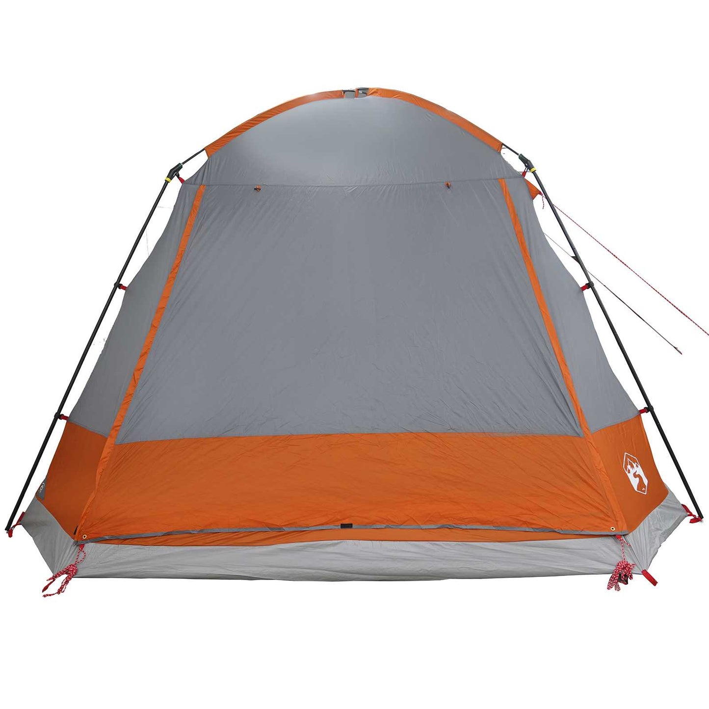 Hütten-Zelt Grau und Orange 12-Personen Polyester und Stahl