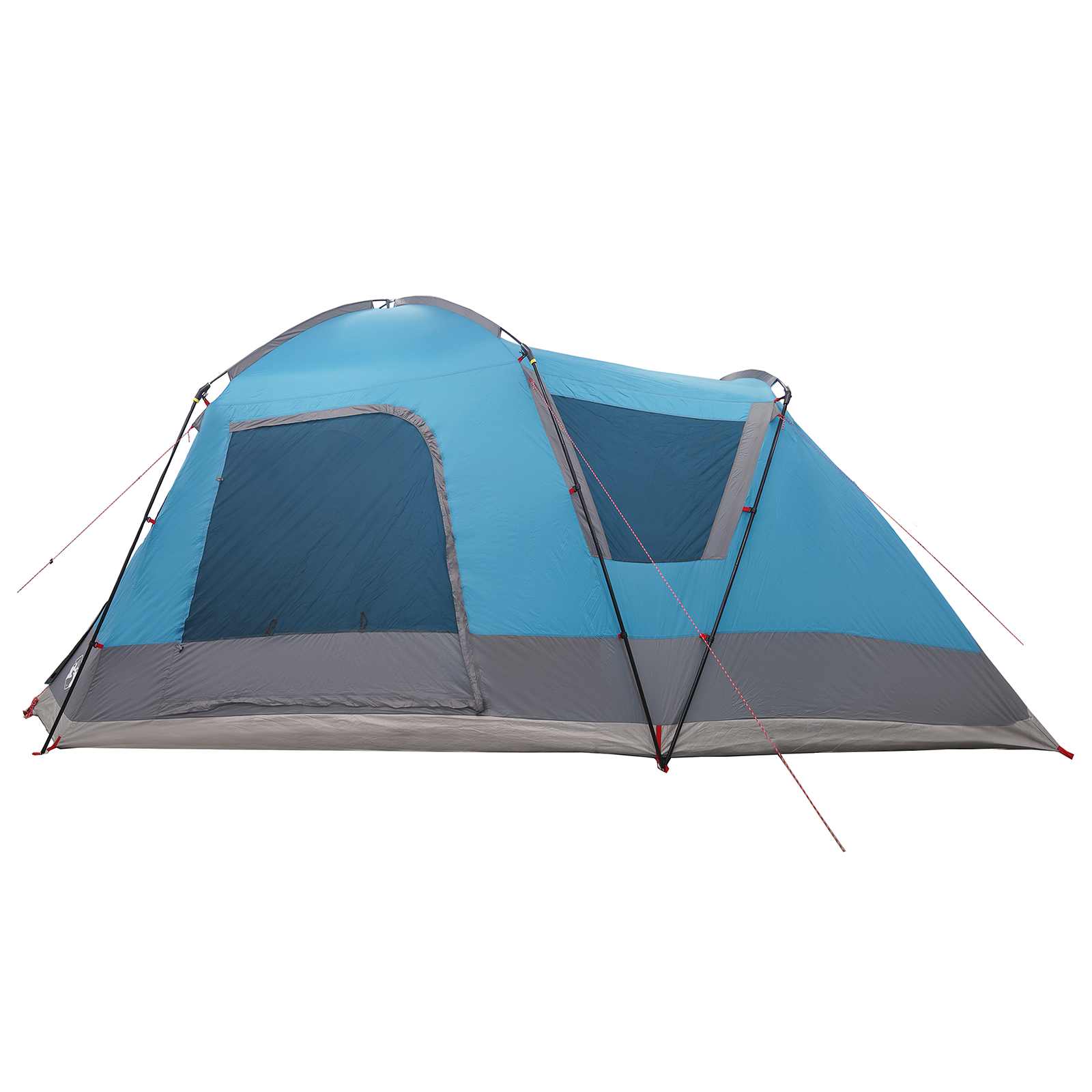 Hütten-Zelt mit Dach Blau 8-Personen Polyester und Stahl