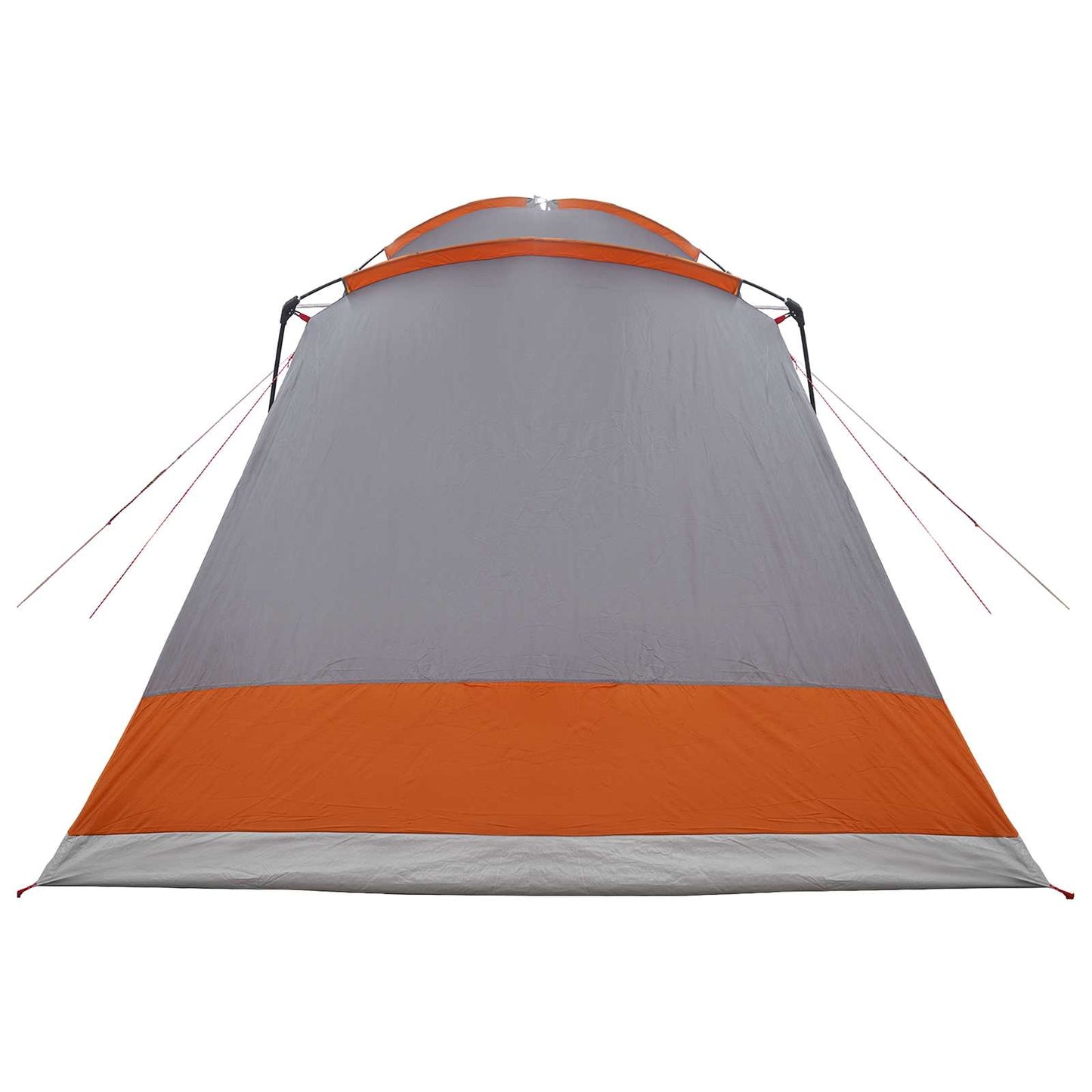 Hütten-Zelt Grau und Orange 8-Personen Polyester und Stahl