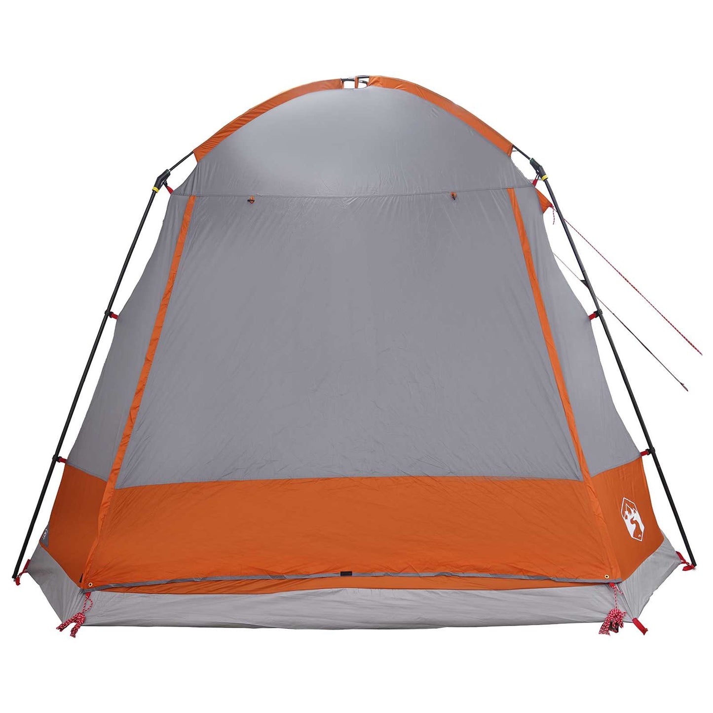 Hütten-Zelt Grau und Orange 8-Personen Polyester und Stahl