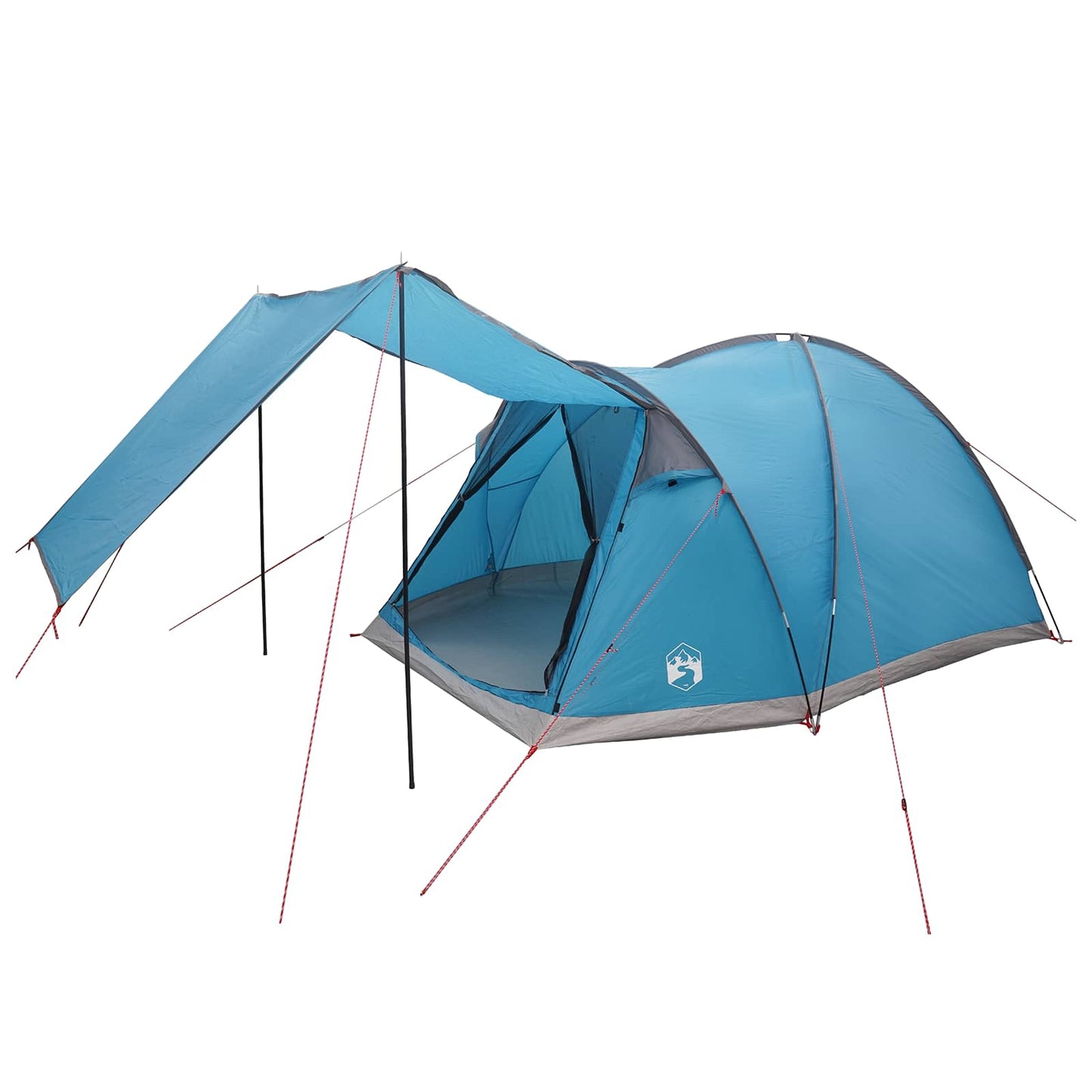 Hütten-Zelt mit Dach Blau 4-Personen Polyester und Stahl