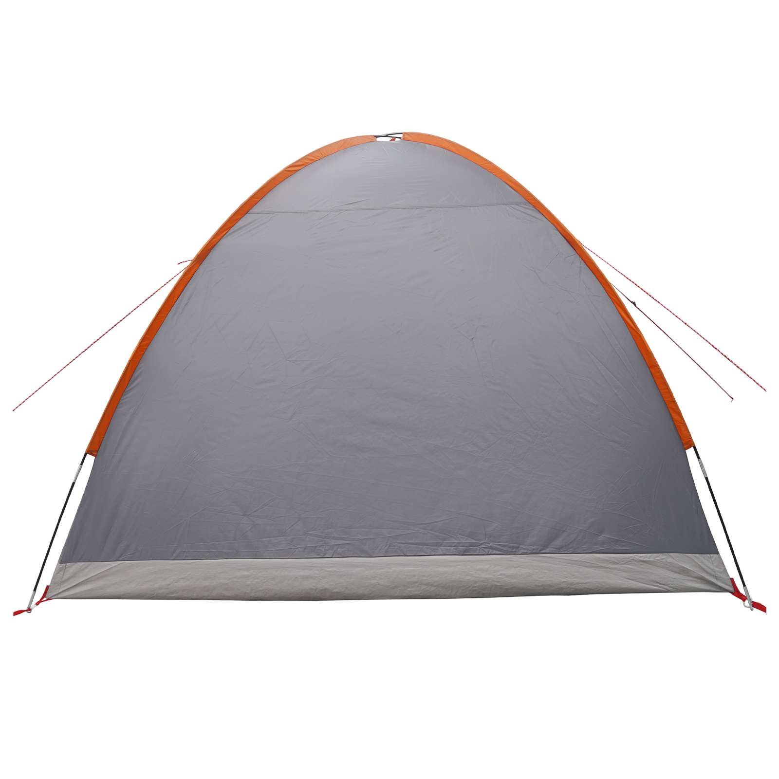 Hütten-Zelt Grau und Orange 4-Personen Polyester und Stahl