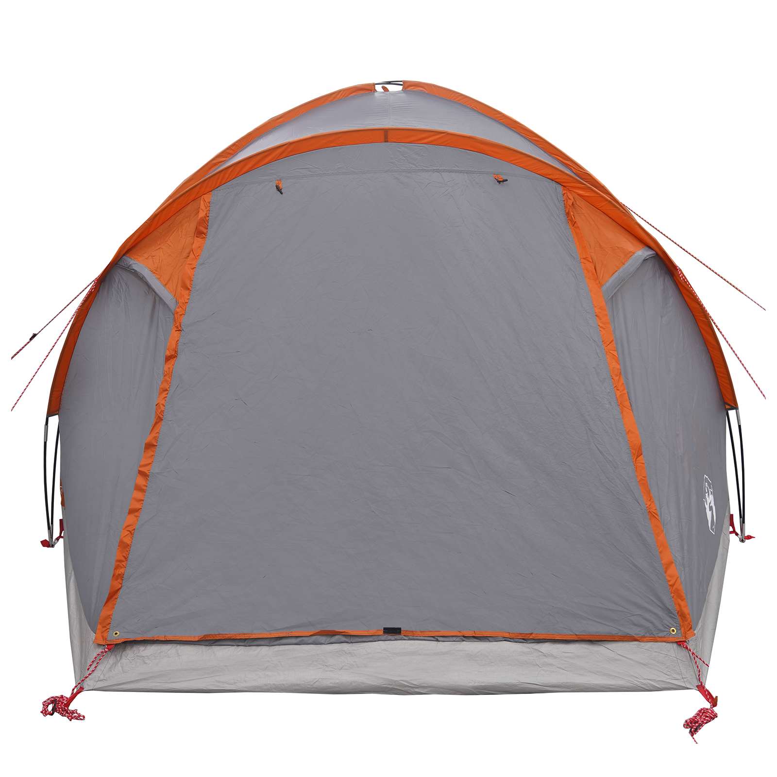 Hütten-Zelt Grau und Orange 4-Personen Polyester und Stahl