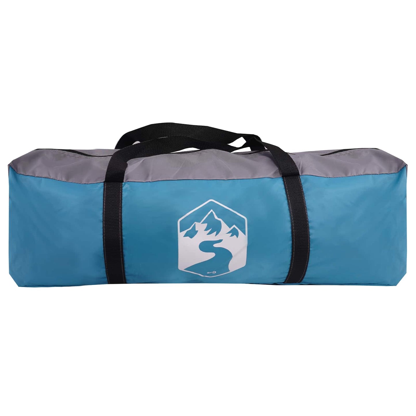 Hütten-Zelt mit Dach Blau 6-Personen Polyester und Stahl