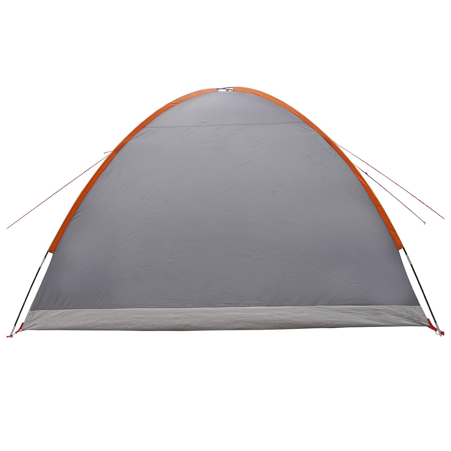 Hütten-Zelt Grau und Orange 6-Personen Polyester und Stahl