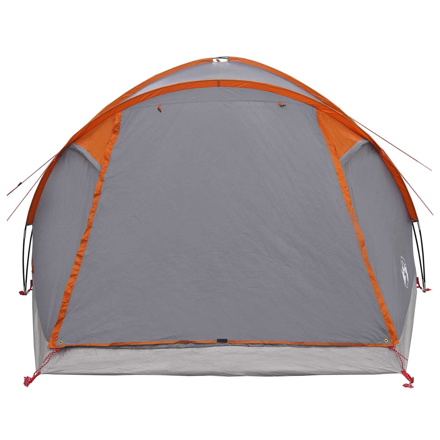 Hütten-Zelt Grau und Orange 6-Personen Polyester und Stahl
