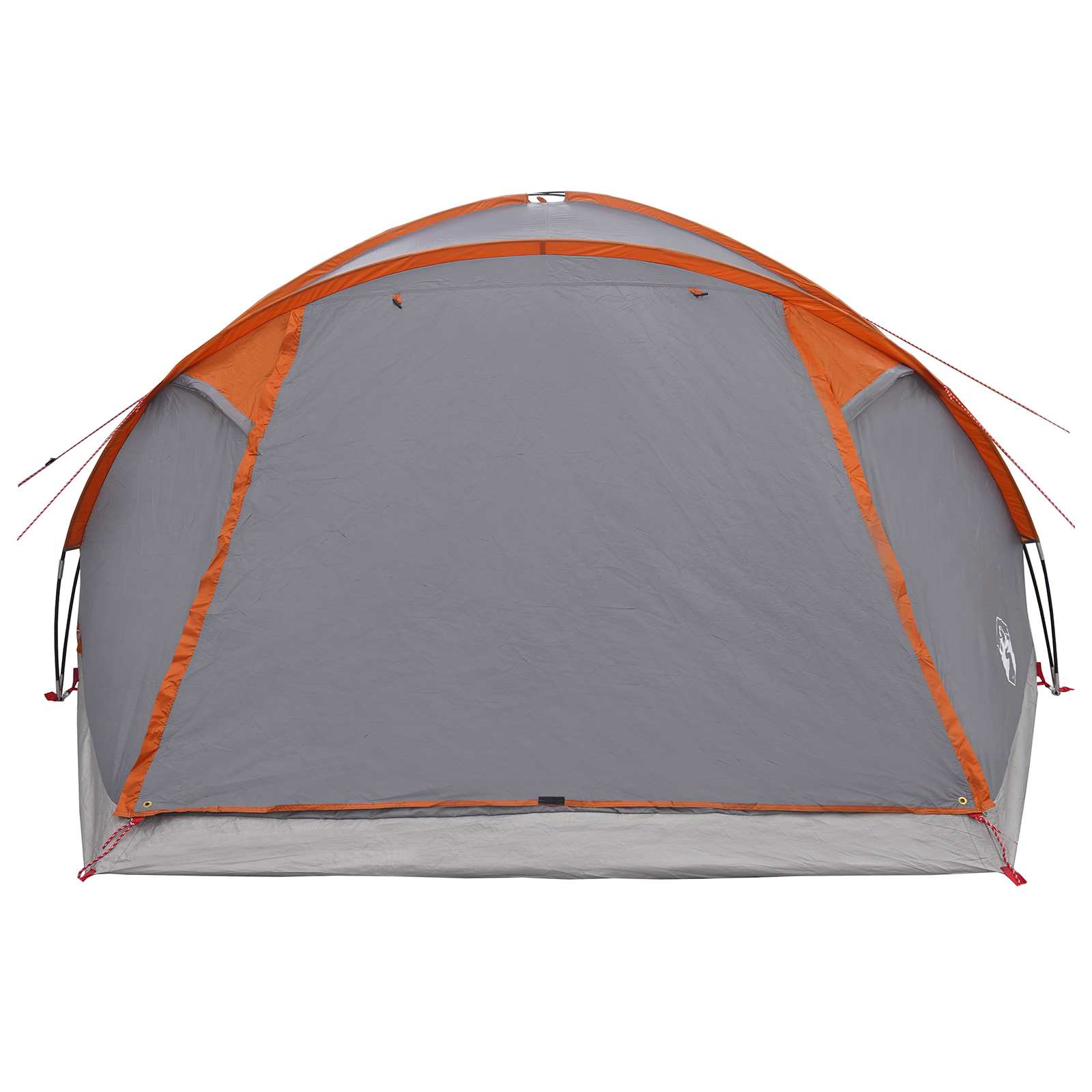 Hütten-Zelt Grau und Orange 8-Personen Polyester und Stahl