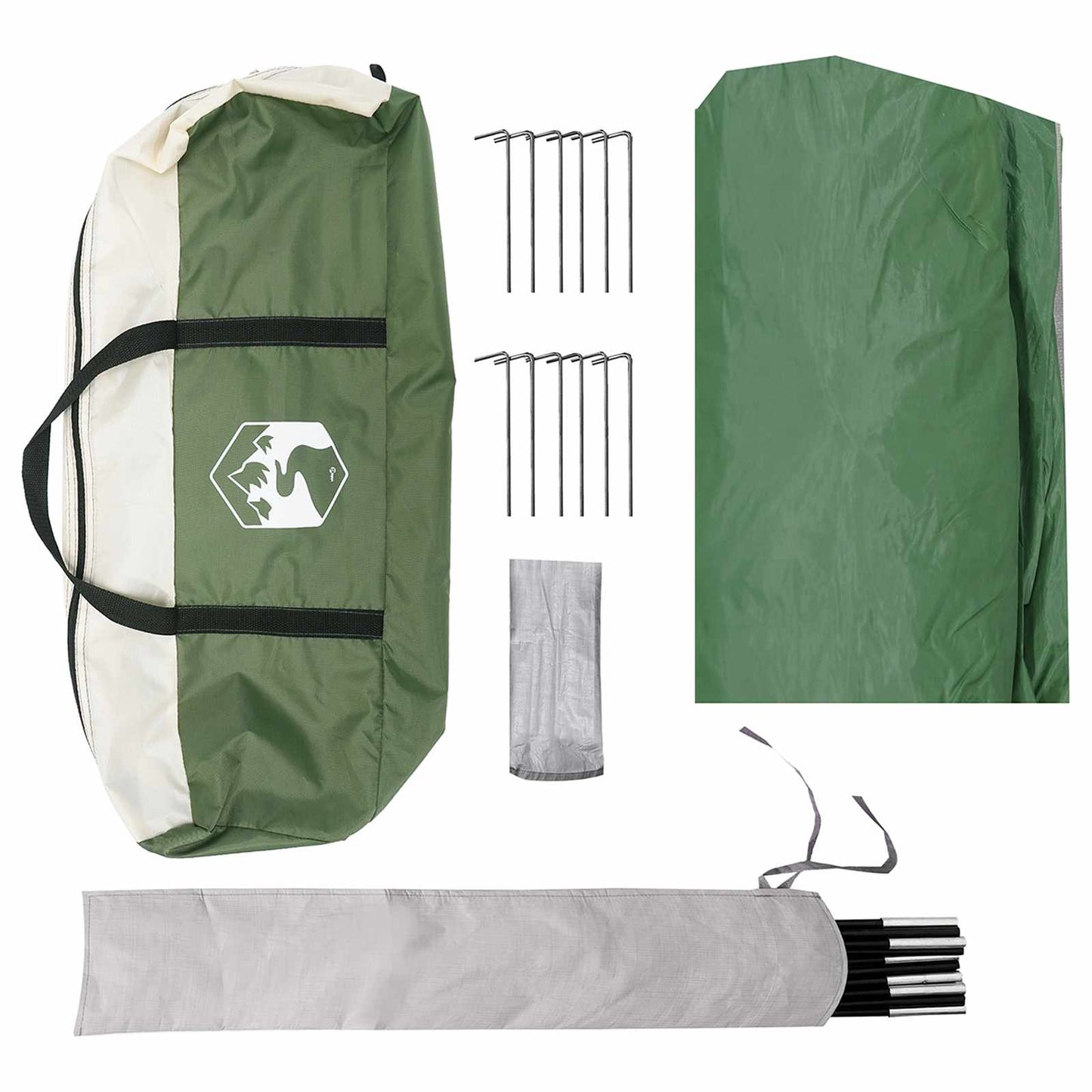 Camping Tarp Wasserfest Grün 550 x 400 x 230 cm