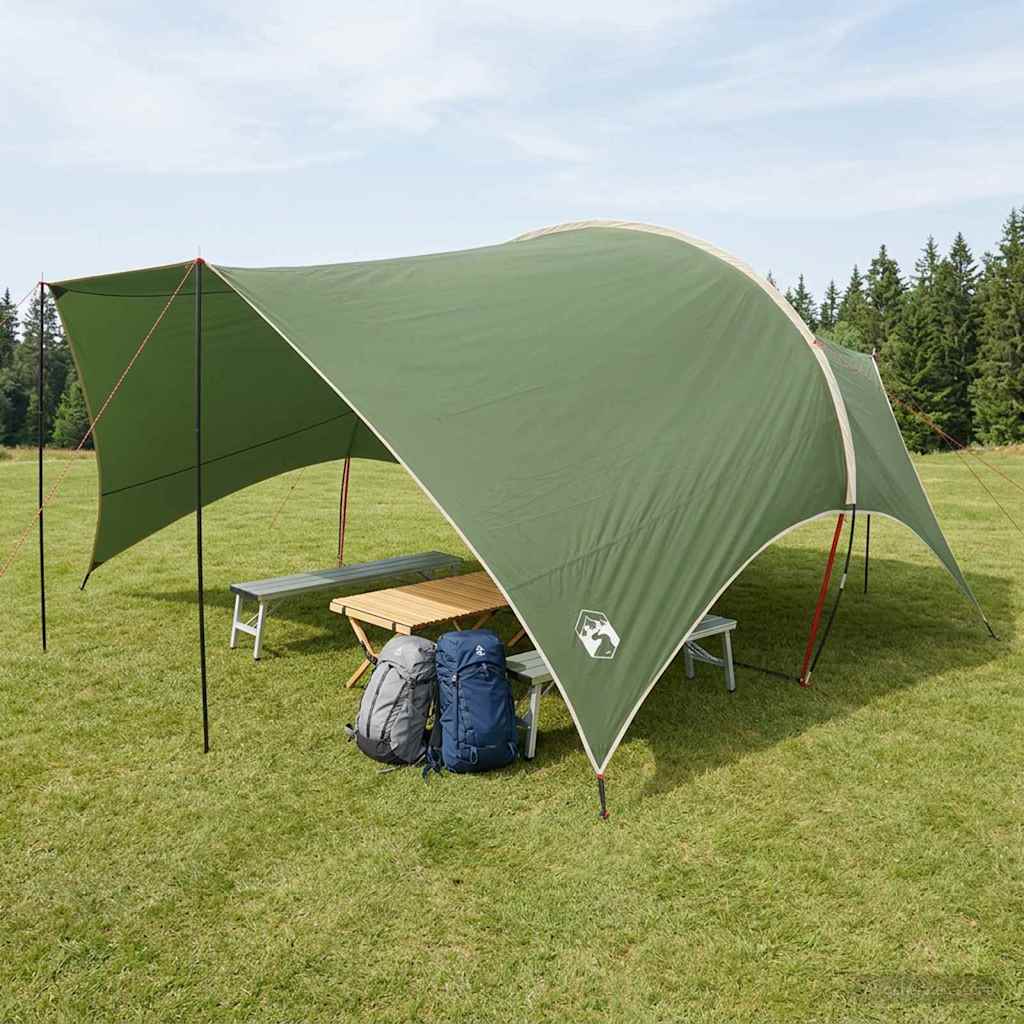 Camping Tarp Wasserfest Grün 550 x 400 x 230 cm