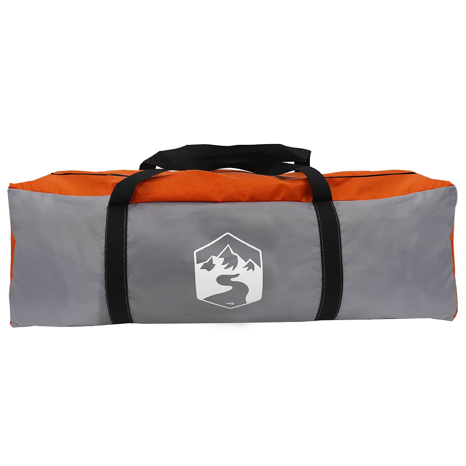Camping Tarp Wasserfest Grau und Orange 550 x 400 x 230 cm