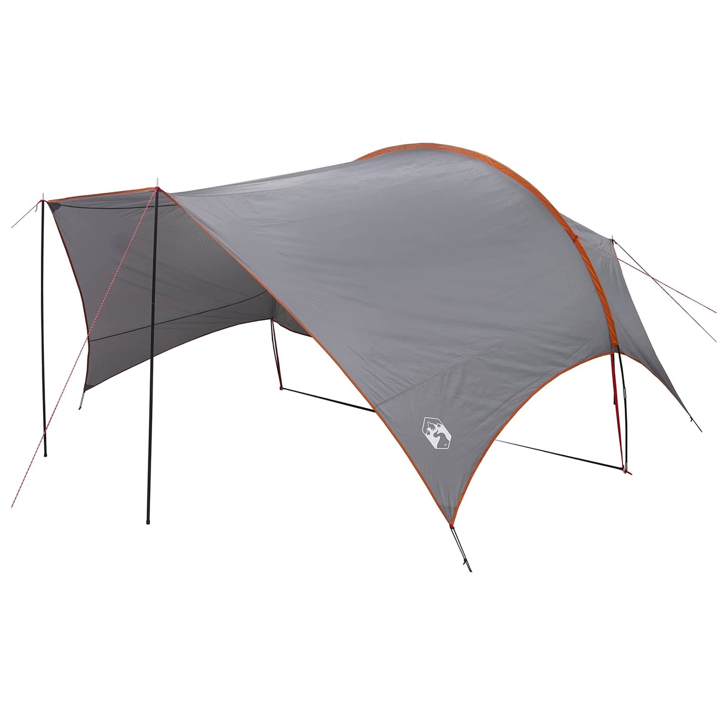 Camping Tarp Wasserfest Grau und Orange 550 x 400 x 230 cm