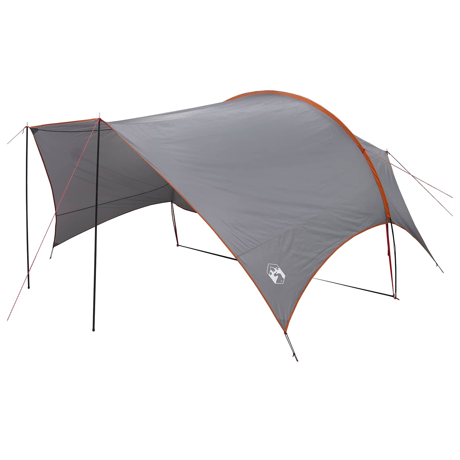Camping Tarp Wasserfest Grau und Orange 550 x 400 x 230 cm