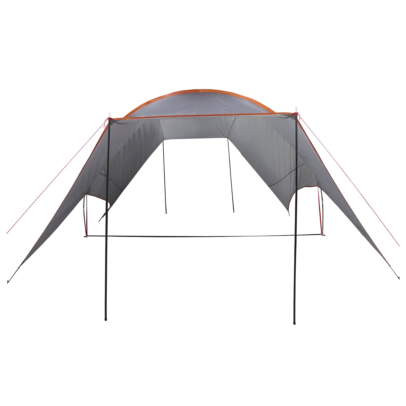 Camping Tarp Wasserfest Grau und Orange 550 x 400 x 230 cm
