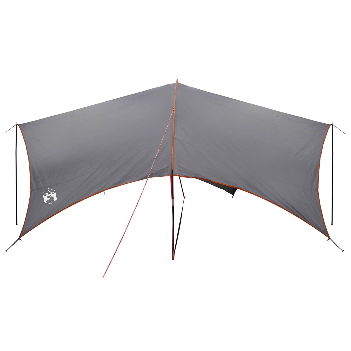 Camping Tarp Wasserfest Grau und Orange 550 x 400 x 230 cm