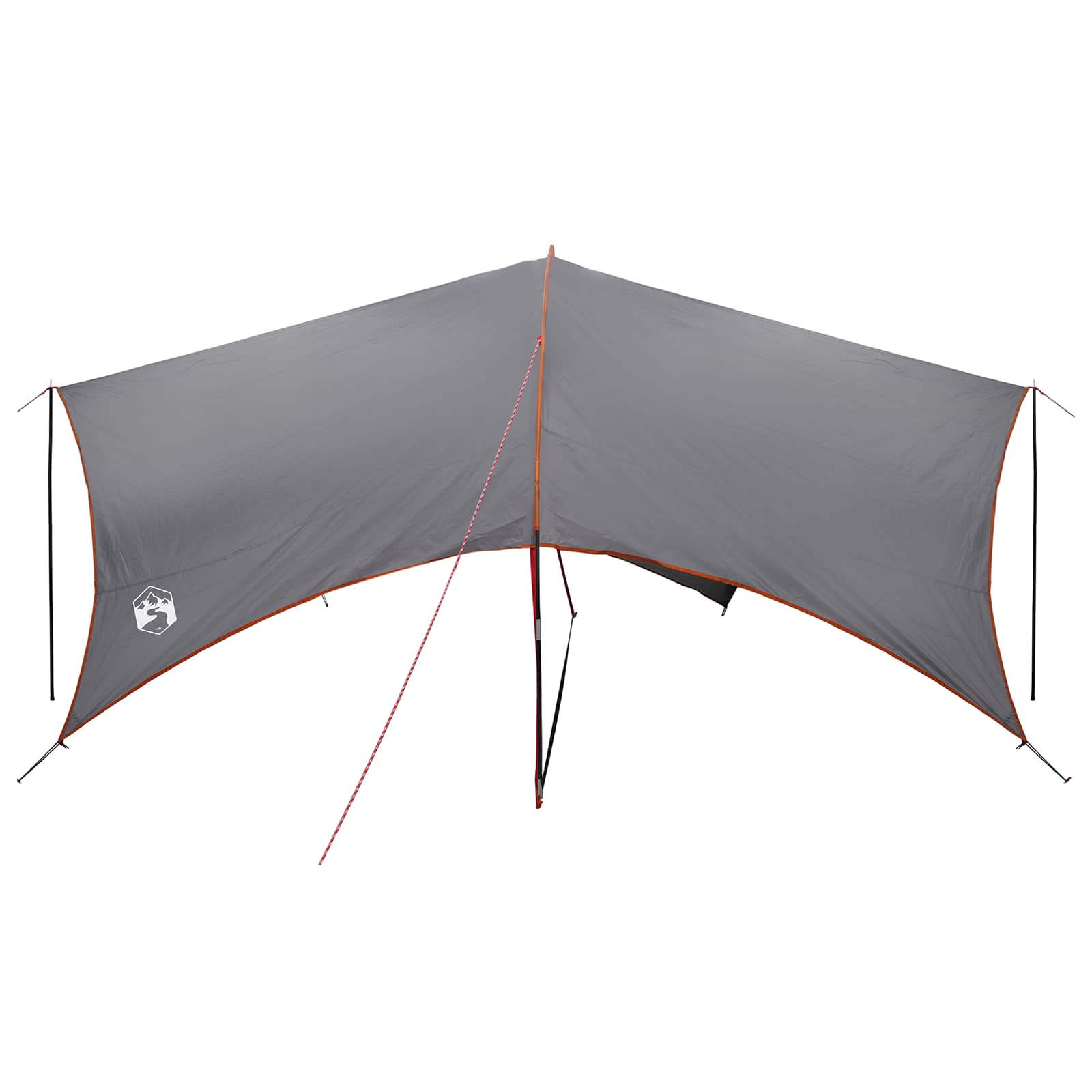 Camping Tarp Wasserfest Grau und Orange 550 x 400 x 230 cm