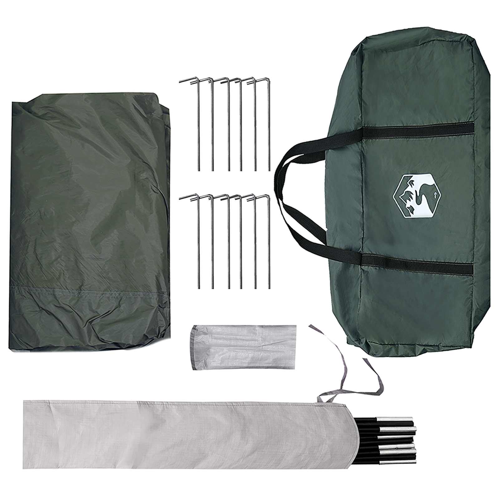 Camping Tarp Wasserfest Olivegrün 550 x 400 x 230 cm