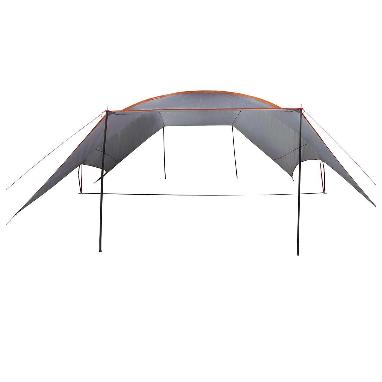 Camping Tarp Wasserfest Grau und Orange 695 x 580 x 200 cm