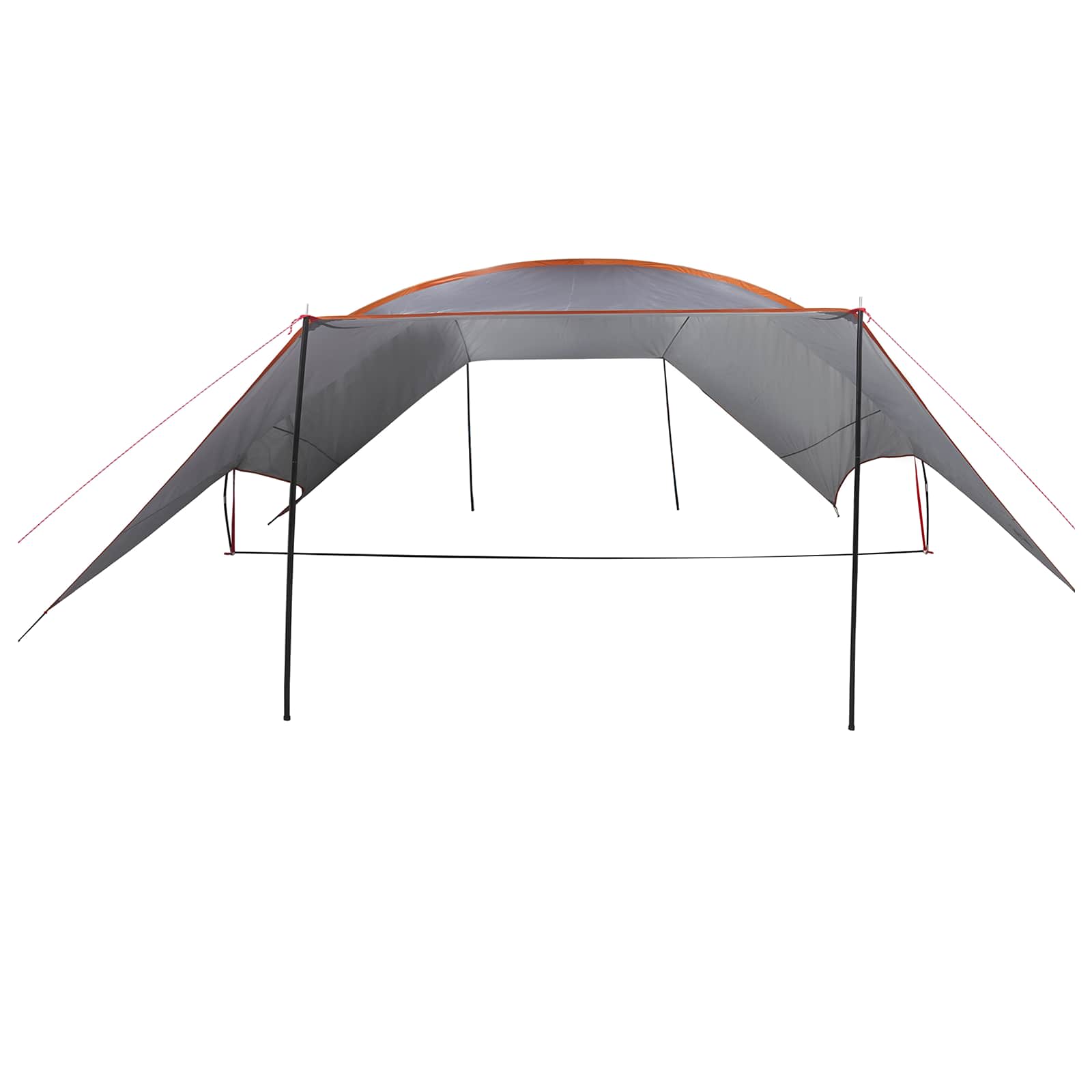 Camping Tarp Wasserfest Grau und Orange 695 x 580 x 200 cm