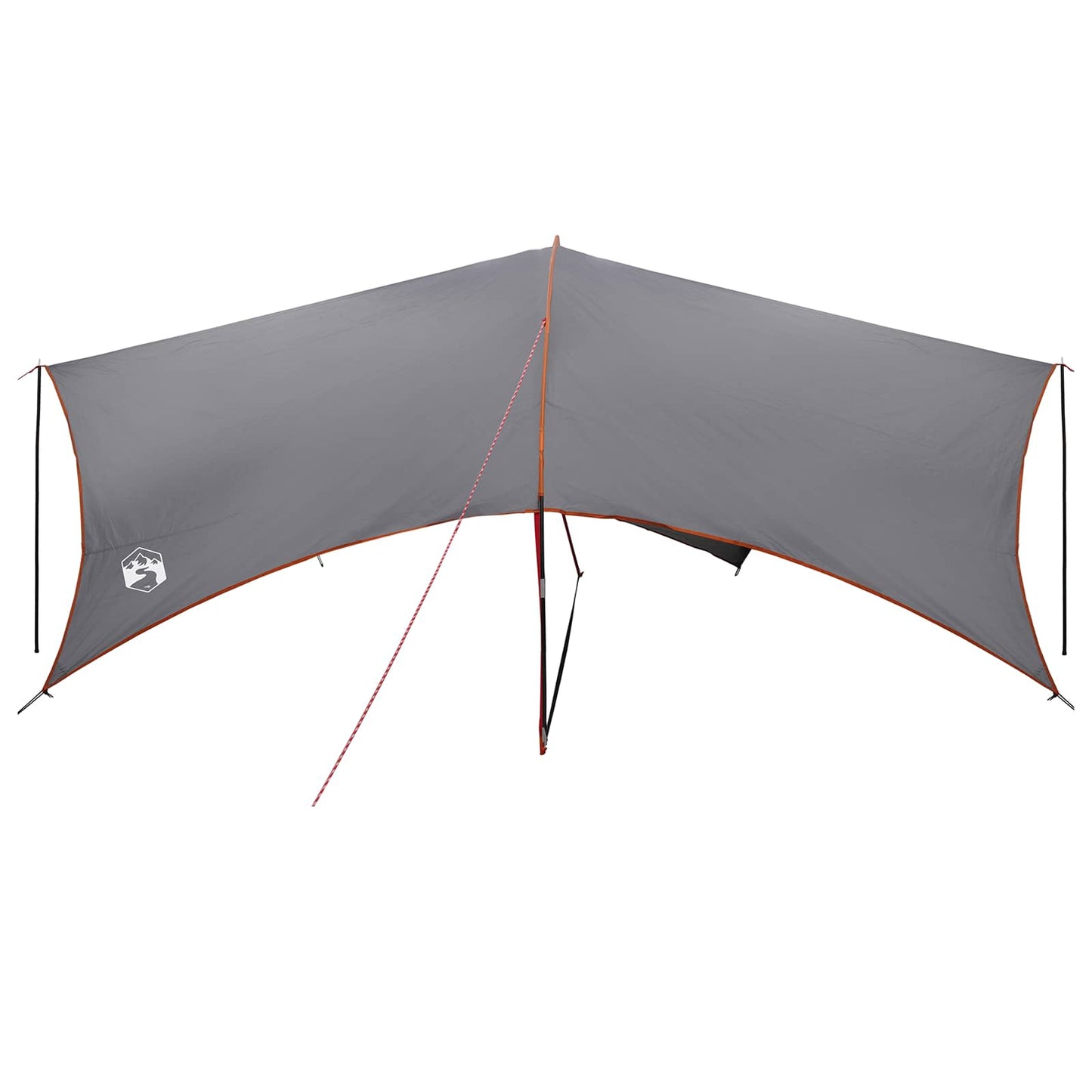 Camping Tarp Wasserfest Grau und Orange 695 x 580 x 200 cm