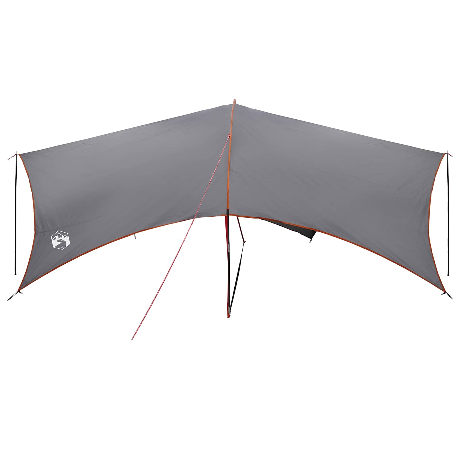 Camping Tarp Wasserfest Grau und Orange 695 x 580 x 200 cm