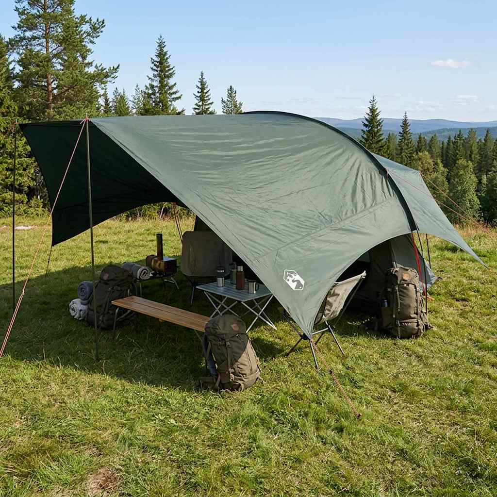 Camping Tarp Wasserfest Olivegrün 695 x 580 x 200 cm