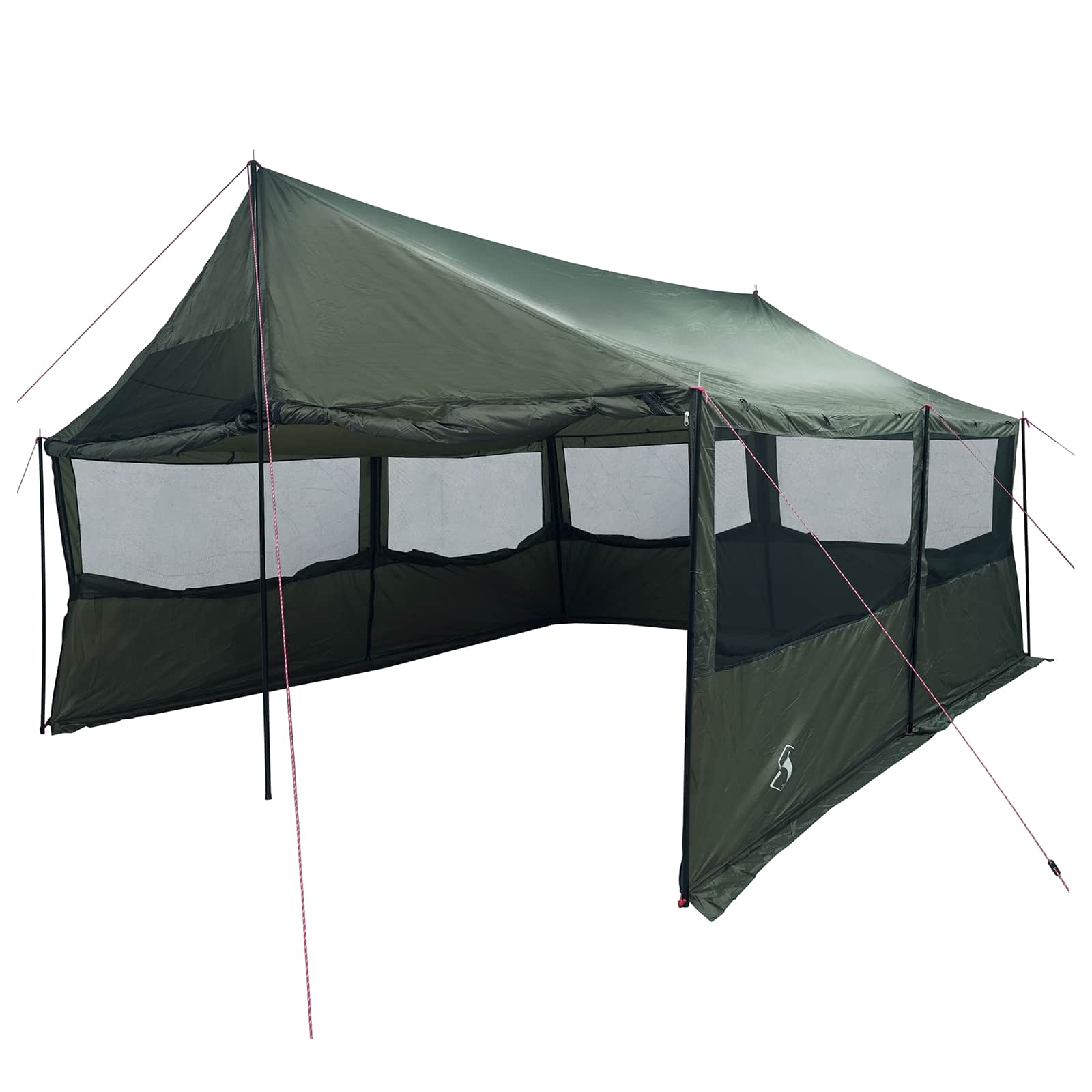Familienzelt Armeegrün 450 x 400 x 265 cm Polyester und Stahl