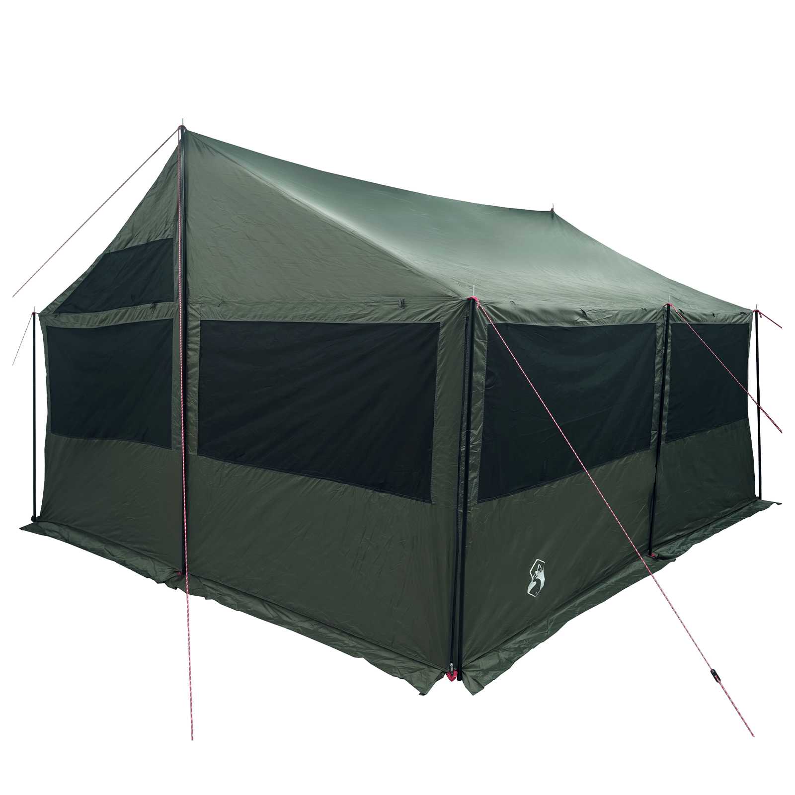 Familienzelt Armeegrün 450 x 400 x 265 cm Polyester und Stahl