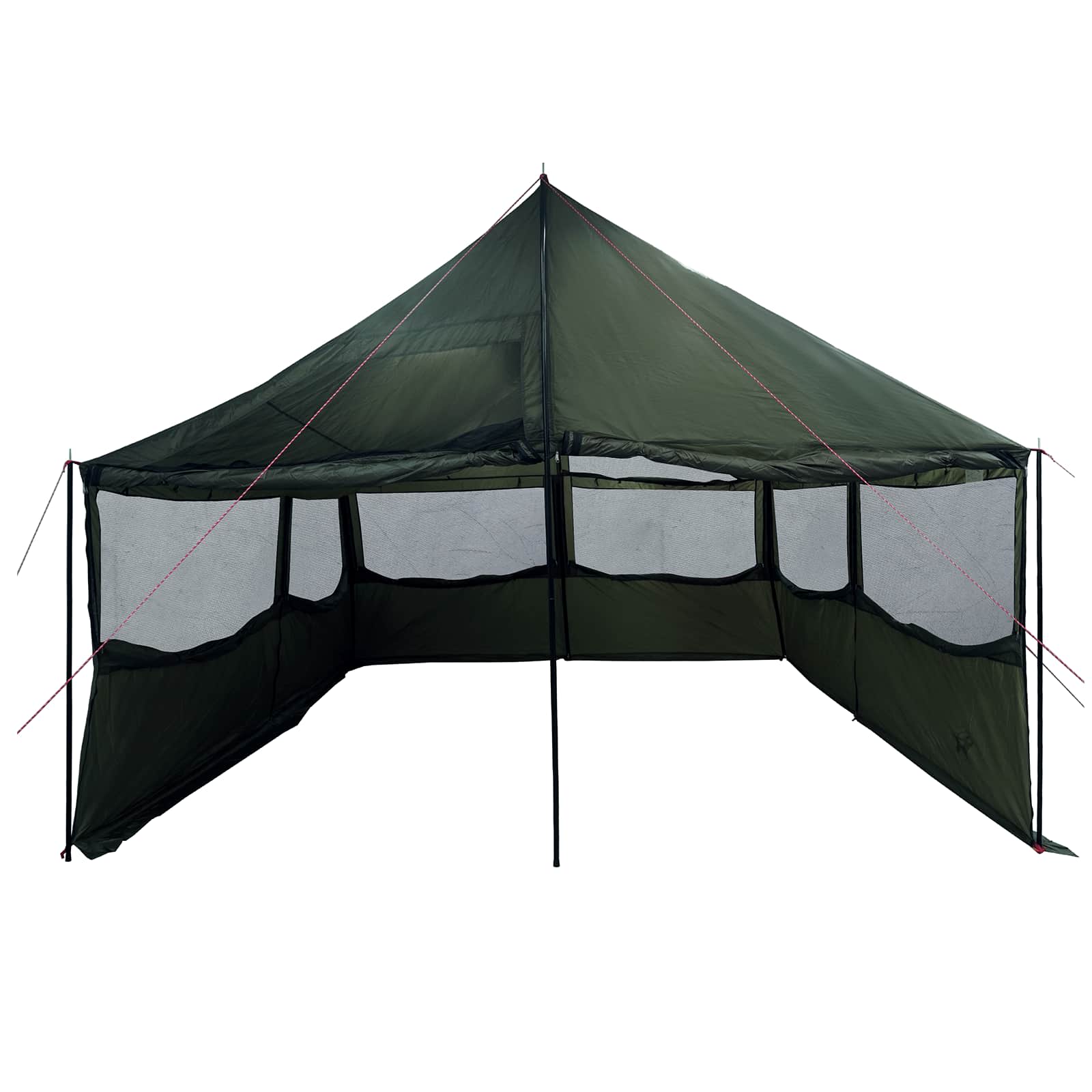 Familienzelt Armeegrün 450 x 400 x 265 cm Polyester und Stahl