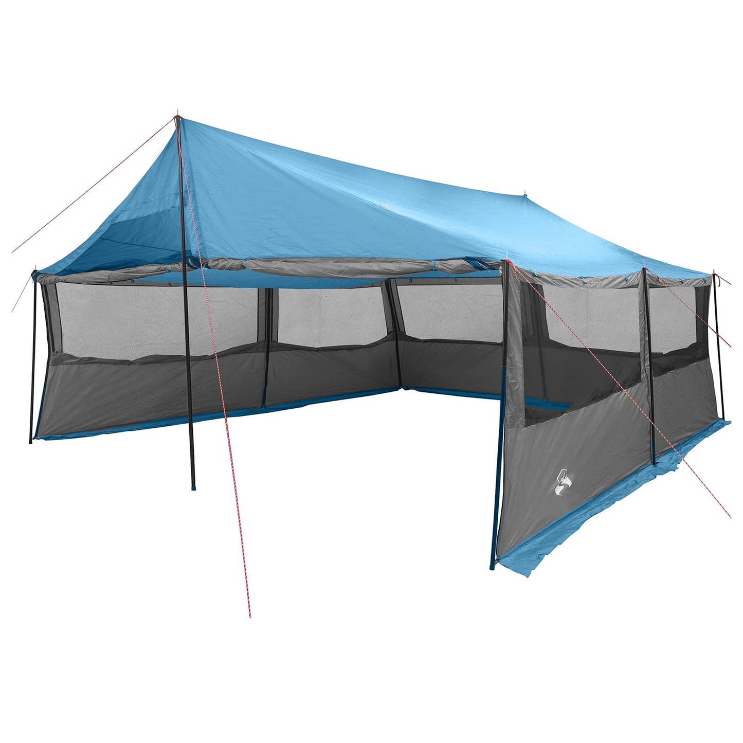 Familienzelt Blau 600 x 400 x 268 cm Polyester und Stahl