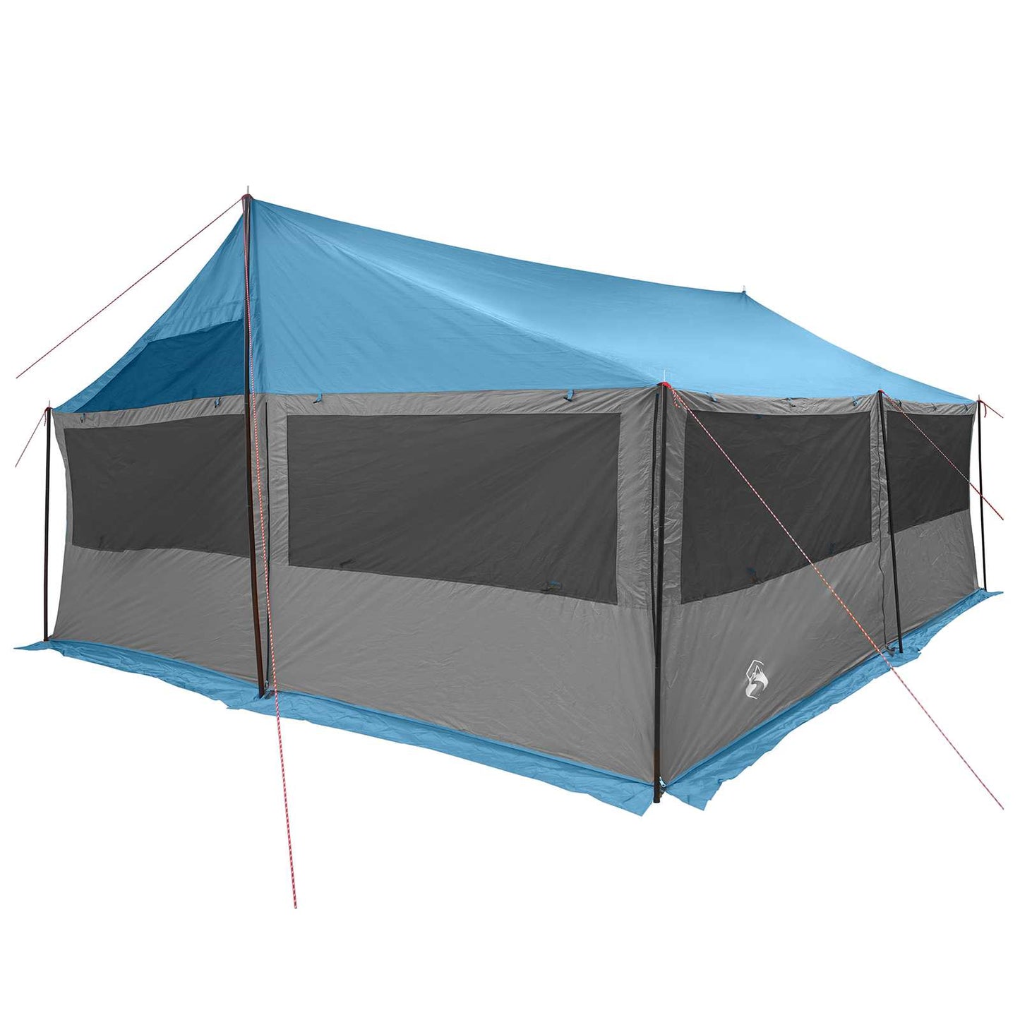 Familienzelt Blau 600 x 400 x 268 cm Polyester und Stahl