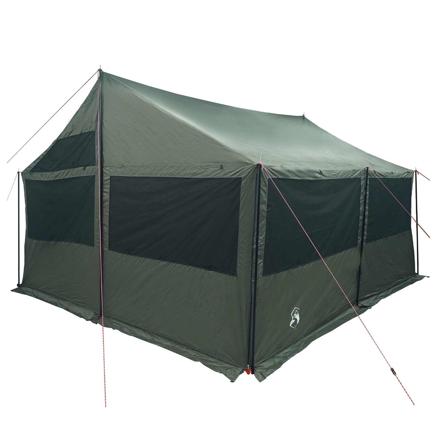 Familienzelt Armeegrün 600 x 400 x 268 cm Polyester und Stahl